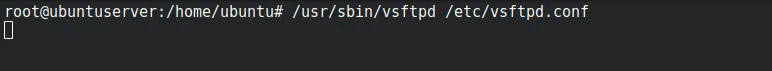 Starting the vsftpd service