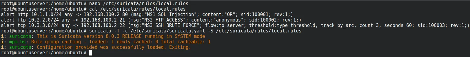 The threshold-based NS3 SSH brute force rule