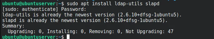 Installing OpenLDAP packages on the target