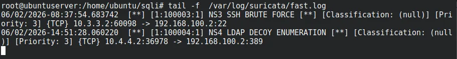 fast.log entry for NS4 LDAP DECOY ENUMERATION