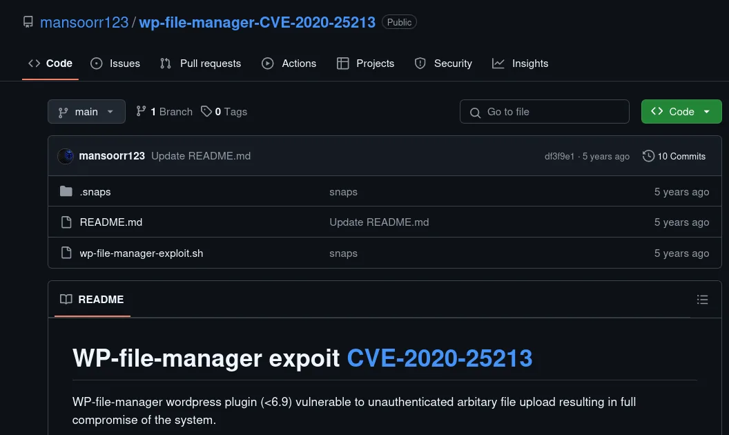Fetching the exploit from GitHub