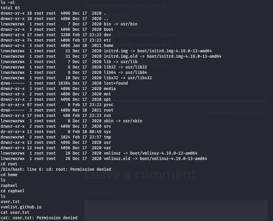 Shell received as www-data