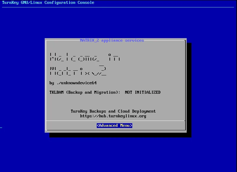 Matrix 2 VM booted from Vulnhub