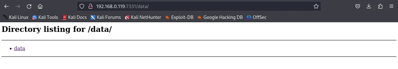 A Windows binary named data