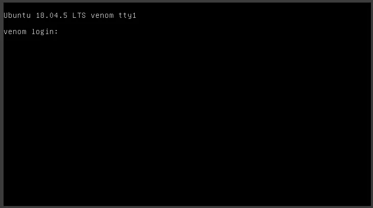 Venom VM booted in the hypervisor