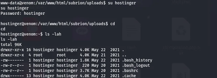 Reverse shell caught as www-data