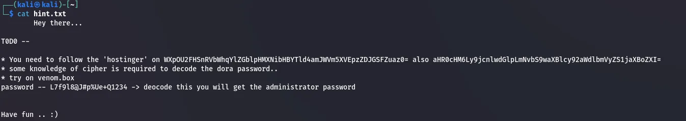 Contents of hit.txt showing encoded data